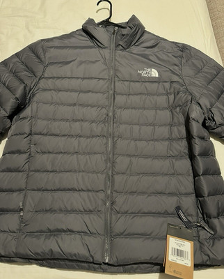 The North Face Men's 550 Down Insulated Full Zip Puffer Jacket Gray XXL