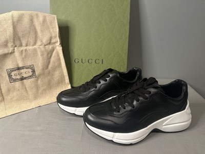 Gucci Rhyton Black & White Sneaker Men s Size 6.5 (US 7) Authentic