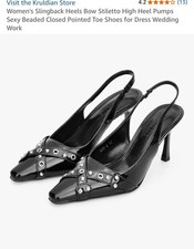 Women Pointed Toe Dress Pumps 4 inch High Heels Wedding Party Office Pump Shoes