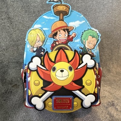 Loungefly One Piece Luffy Zoro Sanji Faux Leather Mini Backpack OPBK0010