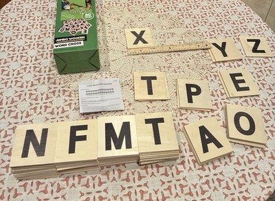 Large Wooden Letters For Crafts Or Kids Game. 80 count 4 X 4 Letters 