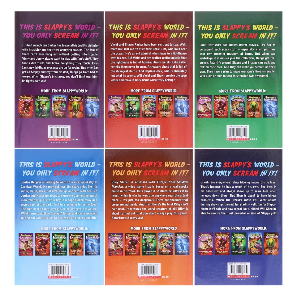 Goosebumps SlappyWorld 6 Books Collection by R. L. Stine - Ages 8-12 - Paperback Foto 3 de 4