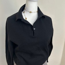 Piattelli Rome New York Vintage Knit Polo, Made in Italy, 90s Minimal