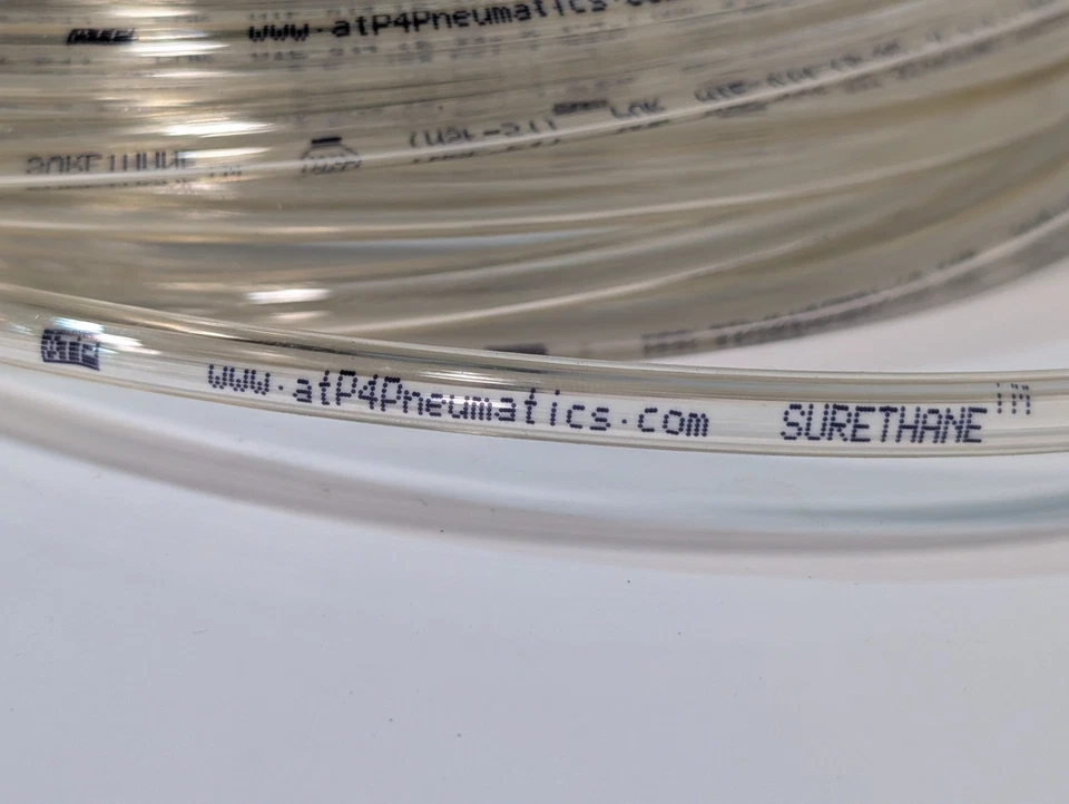 Grainger 806FH3A 4mm ID x 6mm OD natural 100 ft tubo de SURETANO, cables de conexión a tierra Foto 3 de 4