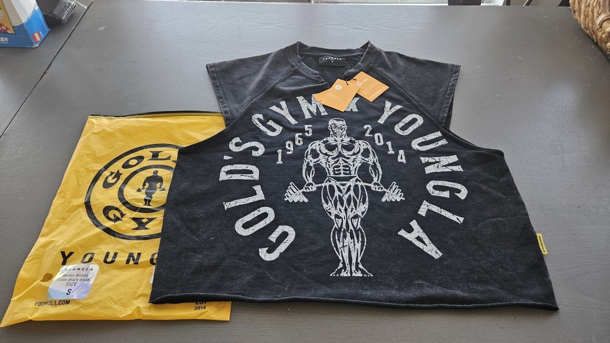 希少YOUNG LA×Golds Gym Vintage Cut Offs　L 5069 - Golds Gym Vintage Cut Offs
