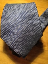 JOHN HENRY NAVY BLUE IMPORTED SILK TIE USA MADE TEXTURES
