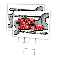 Complete Auto Rep F&D Multi-Pack of Yard Signs & Stake plastic coroplast window