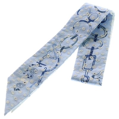 HERMES Twilly Do Re Boucles Broderie Anglaise English Embroidery Chain Pattern P