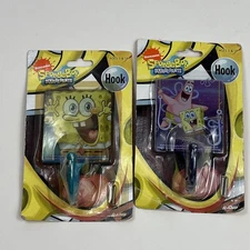 2009 Nickelodeon SpongeBob Squarepants Wall Hook Blue Purple Lot Of 2