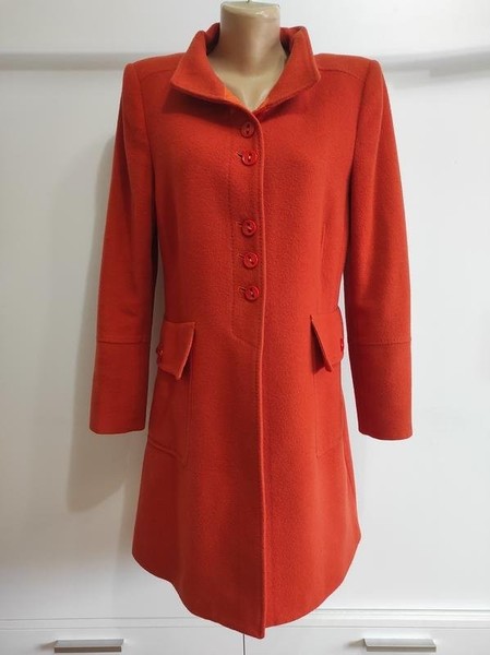 Women Pandora Coat Orange Wool 40 / L / 48