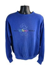 NEW WALT DISNEY WORLD BLUE MICKEY MOUSE SWEATSHIRT XL EMBROIDERED