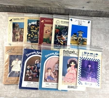 Large Mixed Lot of 46 Old Primitive Doll Sewing Craft Patterns