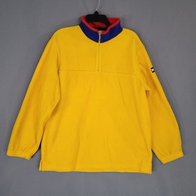 Tommy Hilfiger Men's Yellow Fleece Quarter-Zip Pullover Jacket L
