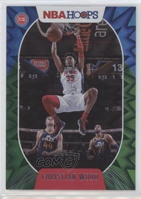 2020-21 Panini NBA Hoops Green Explosion 27/89 Christian Wood #25 0d3