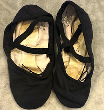 Capezio Black Split Sole Ballet Shoes for Women Leather Sole Size 7M