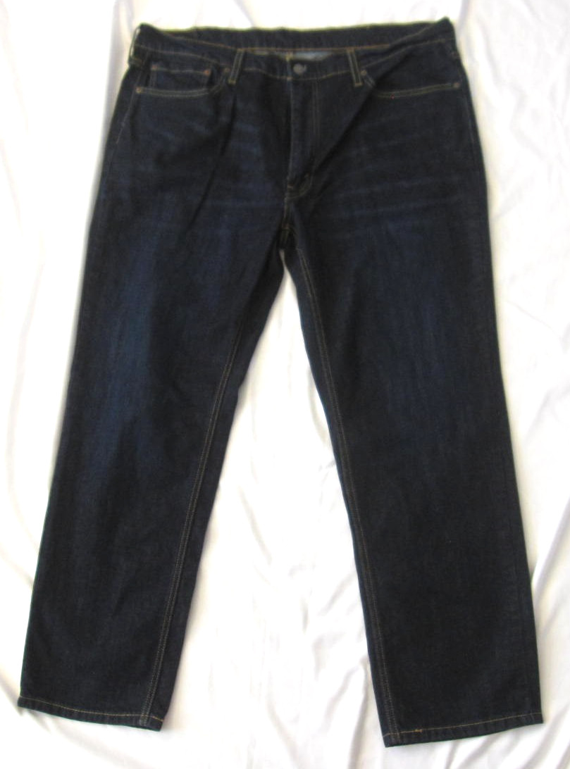 Levis 541 Dark Blue Denim Jeans Men 5 Pocket Athletic Sz W38 x L29 (MP504) thumbnail 2