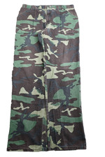 Vintage 80s US Military Army Camo Canvas Pants Men's 34x32 Distressed Grunge