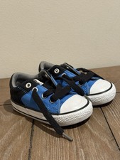 Converse Toddler Chuck Taylor All Star Low top lace up Toddler Blue Black Size 5