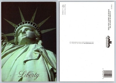NYC Statue of Liberty Close-Up Photo Postcard - New York Landmark View