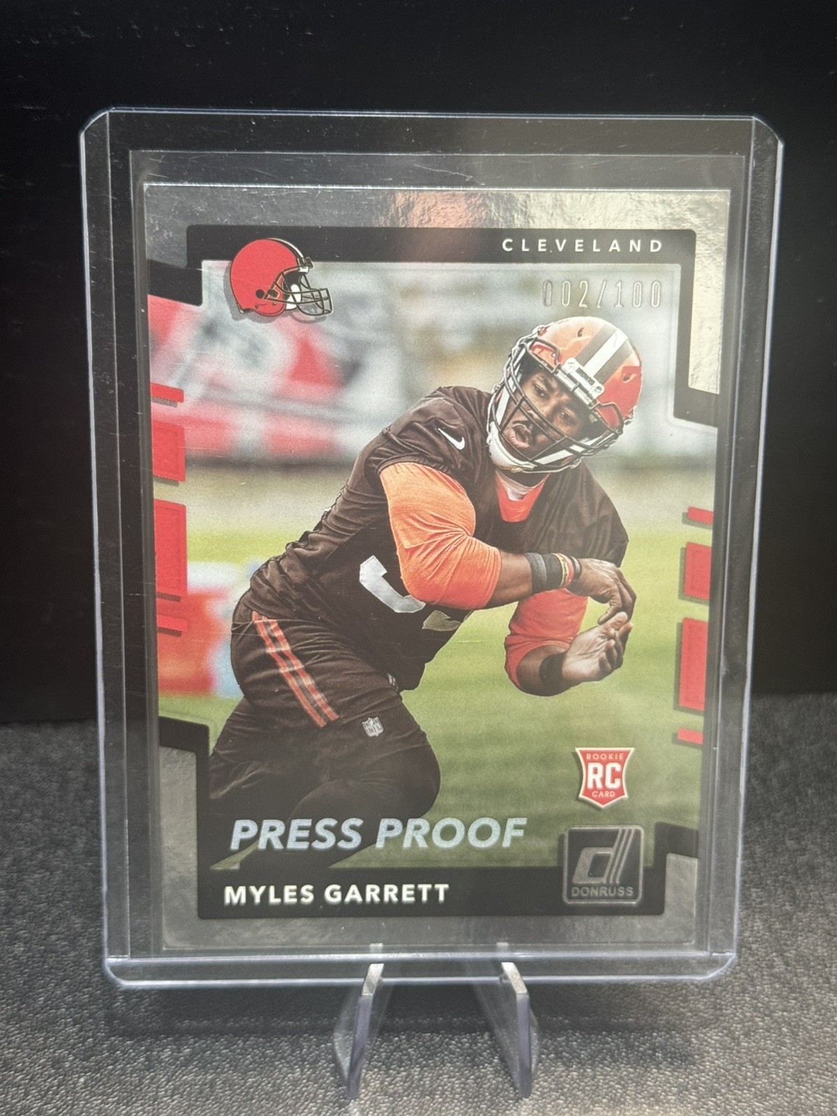 Myles Garrett Panini Donruss #356 Black Press Proof