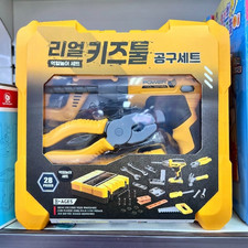 Real Kids Tool Set Pretend Play Construction Workshop Toy Kit for Boys Girls