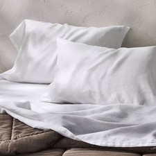 Standard 100 Linen Pillowcases White - Casaluna