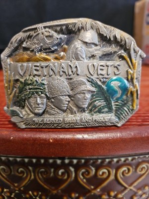 Vietnam Vets Belt Buckle Montana Silversmiths Military Memorabilia Made in USA