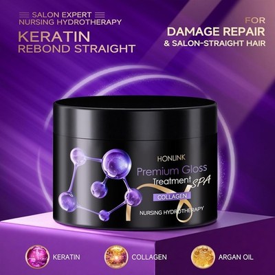 Collagen Hair Mask Treatment for Dry Damaged Hair, 300ml | Argan Oil | Deep Repa