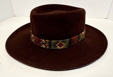 Vintage Scala Firenze Italian Wool Hat 100 Wool Hat Men s LG Burgundy Brown EUC