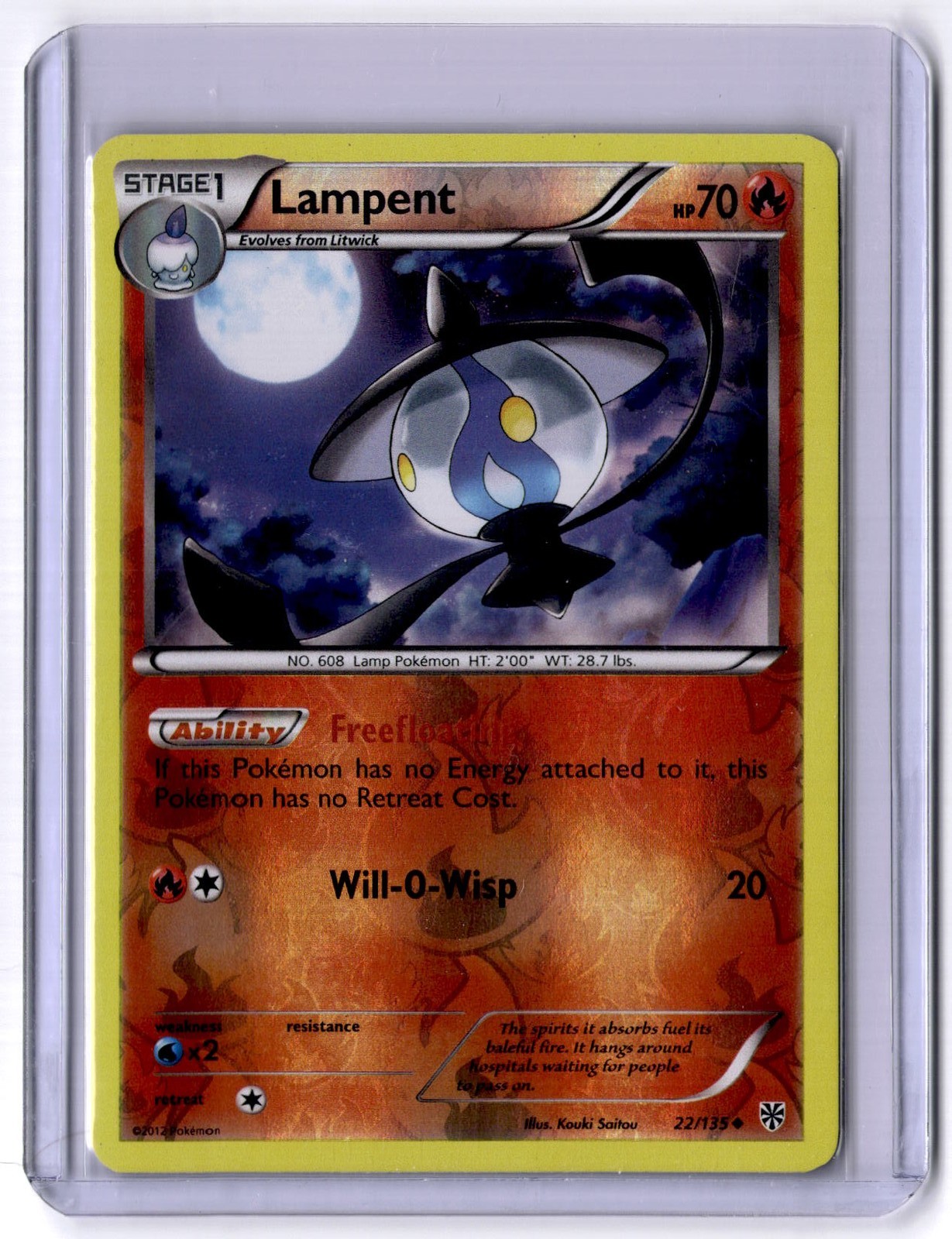 Lampent 22/135 Uncommon Reverse Holo Plasma Storm Near Mint NM+