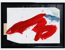 Paolo Patelli (1934) Tecnica Mista Su Carta 100x70 Autentica Casa D’asta