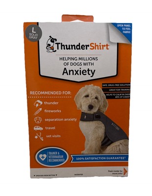 Thundershirt 41 - 64lbs Dog Large Anxiety Jacket - Solid Gray