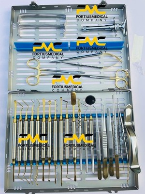 Micro Periodontal Oral Surgery Kit Surgical Instruments Dental Implant Gold Kit