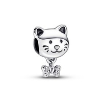 Pandora Charm 792255C01 Katze & Schleife Charm 925/- Sterlingsilber