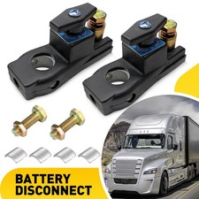 Universal Black 2Pc Battery Disconnect Terminal Isolator Cut Switch Off 12V 24V