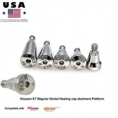 Hiossen ET Regular Ø5.0mm Implant Healing Abutment Cap RP Platform 3/4/5/7/9mm H