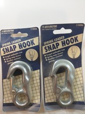 2x Wellington 11456 Spring Loaded Snap Hook Forged Malleable Iron Plated Taiwan