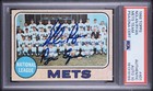 Nolan Ryan Signed & Inscribed 1968 Topps NY Mets Team Card (PSA & PSA/DNA 10)