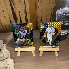 2024 Panini Select - Concourse Malik Nabers #29 Green & Yellow Shock Prizm (RC)
