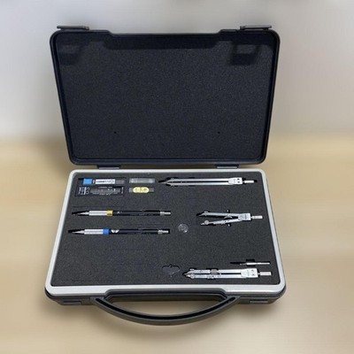 DRAPAS drafting compass set with mechanical pencil