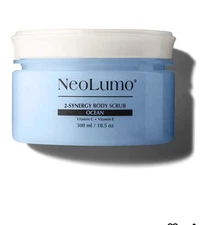 NEOLUMO 2-SYNERGY BODY SCRUB OCEAN-VITAMIN C-VITAMIN E-10.5 oz/300 ml-NEW-SEALED