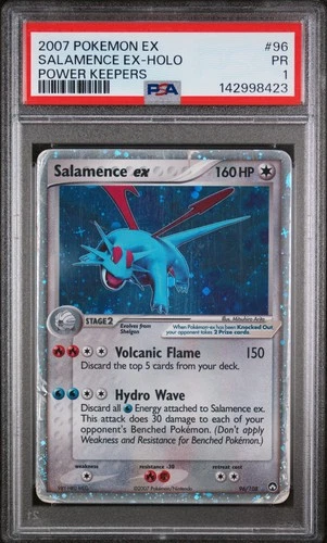 2007 POKEMON EX POWER KEEPERS #96 SALAMENCE EX-HOLO PSA 1