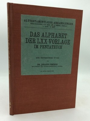 DAS ALPHABET DER LXX-VORLAGE IM PENTATEUCH - Johann Fischer - 1924 - German