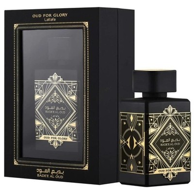 Lattafa Badee Al Oud-Oud for Glory by Lattafa Eau De Parfum 3.4 oz Spray For Men