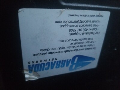 Barracuda Networks BSF300A Email Security Gateway 300 Firewall EL2729