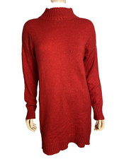 BP Women's Mock Neck Sweater Dress Red Small