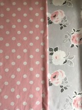 Used Bundle 2 FQ 50cm Square Cath Kidston Paper Rose & Spot Pink Lightweight