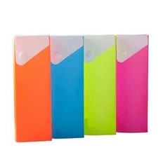 Filexec 1) Glow Slide Pencil Case Snap Closure Ast Colors School Student Teacher
