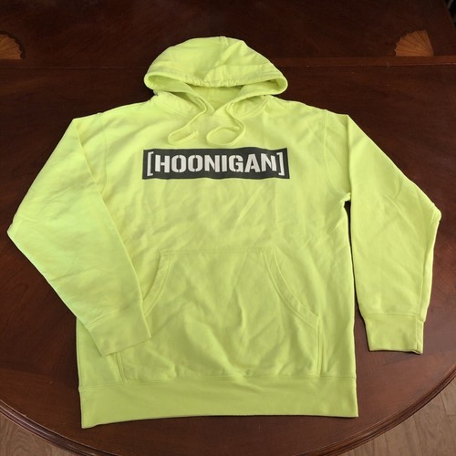 HOONIGAN Hoodie Highlighter Yellow Size Medium Sweater RARE HTF EUC eBay