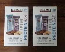 Kirkland Signature Protein Bars Chocolate Brownie & Cookie dough 40-count